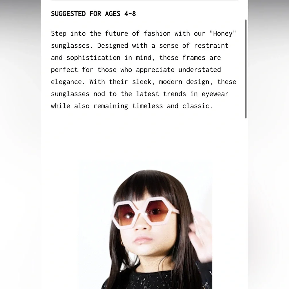 Sons + Daughters bio nude hexagon sunglasses